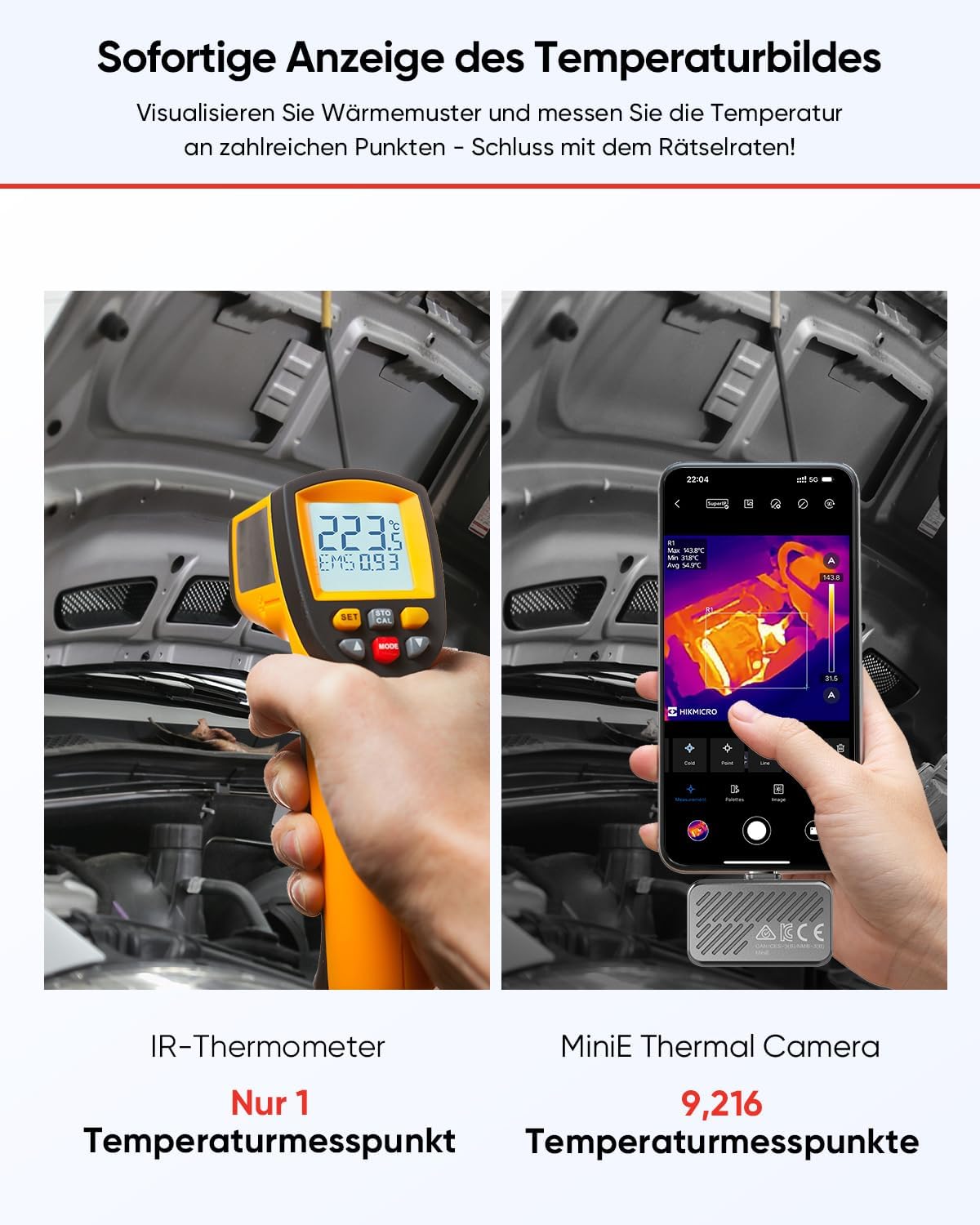 HIKMICRO Minie Wärmebildkamera für Smartphone & Tablet